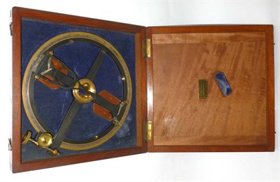 Lot 1017 - A Brass Azimuth Circle by F.Robson & Co., Newcastle on Tyne, with silvered dial and folding...