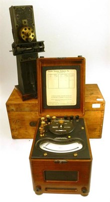 Lot 1018 - Two Cased Instruments:-  'Indicateur Optique' by O.Schulze, Strasbourg, Type A No.7871, with...