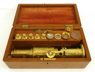 Lot 1031 - A 19th Century Lacquered Brass Drum Microscope by W.E. & F. Newton, 3 Fleet Street, Temple Bar,...