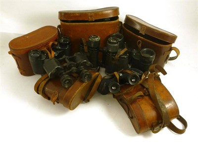 Lot 1050 - Five Cased Pairs of Binoculars - Zeiss Delactis 8 x 40, Ross Stepruva 9 x 35, Zenith 8 x 30,...