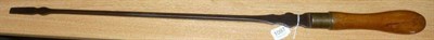 Lot 1097 - A Large 19th Century Steel Turnscrew, the ornate steel blade inscribed 'Shear Steel 1829, I...