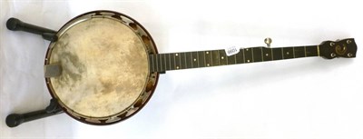 Lot 1098 - A Windsor 'Whirl Gem Junior' Five String Banjo, with 27cm velum head, chrome tension brackets,...