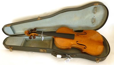 Lot 1119 - A 20th Century Violin, possibly Eastern European, labelled 'Josef Guarnerius fecit Cremona anno...