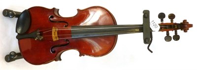 Lot 1120 - A 19th Century French Violin, labelled 'Paul Bailly luthier a Mirecourt Vosges, Eleve de J B...