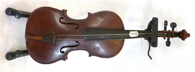 Lot 1127 - A 19th Century Violin, possibly French, no label, with a 357mm two piece back, ebony tuning...