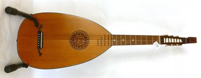 Lot 1128 - A German Lute by Gunther Penzel 1991, with makers paper label, numbered 392, with six strings,...