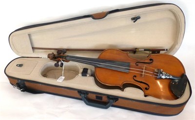 Lot 1132 - A 19th Century Violin, possibly French, no label, with 359mm two piece back, rosewood tuning...