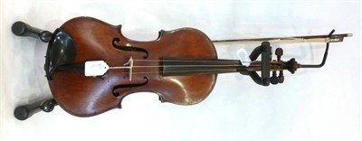 Lot 1161 - A 19th Century Violin, possibly English, no label, branded 'J.B.' to 361mm two piece back, with...