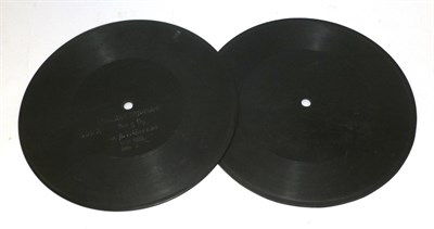 Lot 1206 - Two Berliner Gramophone Records - Funiguli Funigula 1895 and The Street Whistler 1897