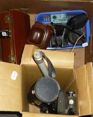 Lot 1247 - Photographic Equipment, including a cased Bolex Zoom Reflex cine-camera, Yashica TL Electro camera