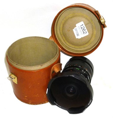 Lot 1262 - A Hasselblad Carl Zeiss Distagon F3.5/30mm Lens No.7358129, with filters, in original stitched...