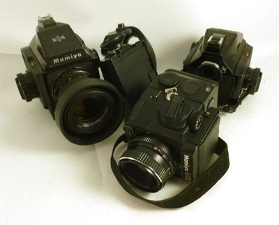 Lot 1266 - Three Mamiya 645 Cameras - M645 Super with F2.8/80mm lens, M645J with F2.8/110mm lens and a...