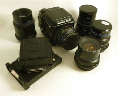 Lot 1267 - A Mamiya RZ67 PRO II Camera Outfit, with an F2.8/110mm lens, Macro F4.5/140mm lens, F4.5/50mm lens