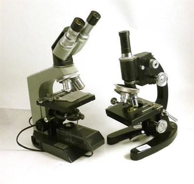 Lot 1038A - A Black Enamelled Monocular Compound Microscope by Cook Troughton & Simms, No.M201626, with...