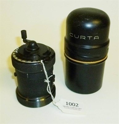 Lot 1002 - A Curta Type 1 Calculator by Contina Ltd, serial number 502545, with black enamelled...