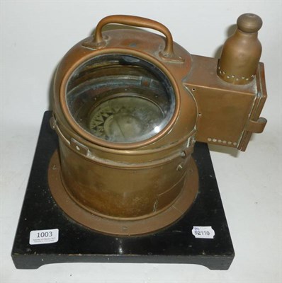Lot 1003 - A Ships Brass Binnacle Compass by G. Welford & Sons, London, Patt 0183, serial number 20386M,...
