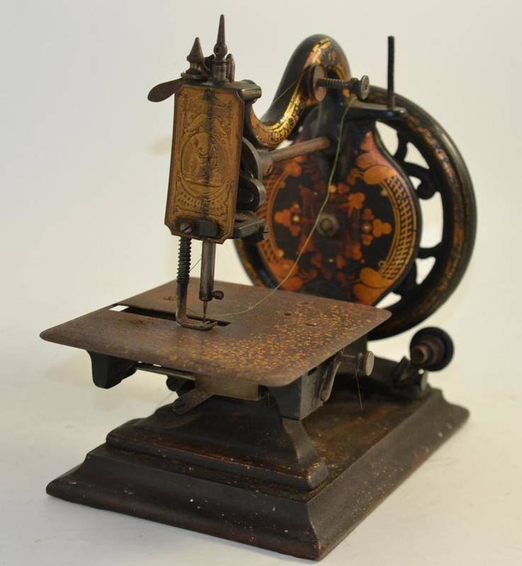 Lot 1007 - A Victorian Free Standing 'Agenoria' Sewing Machine by Maxfield & Co., Birmingham, the black...