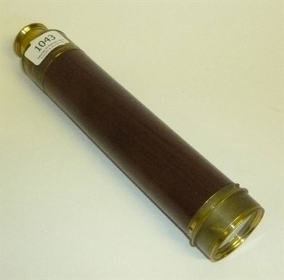 Lot 1043 - A 19th Century 1 1/2inch Brass 3-Draw Telescope by W E Elliott, Shadwell, London, also engraved...