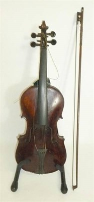 Lot 1068 - A 19th Century Violin, possibly French, no label, with a 353mm two piece back, boxwood tuning pegs