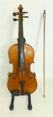 Lot 1069 - A 19th Century German 3/4 Size Violin, labelled ' Excelsior, Copy of Antonius Stradivarious,...