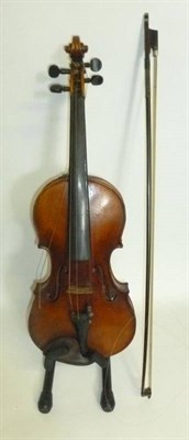 Lot 1070 - A 19th Century Violin, possibly French, labelled 'Anno 17.. Carlo Bergonzi fecit Cremona', with...