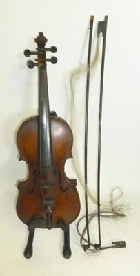 Lot 1079 - A 19th Century German Violin, labelled 'Antonius & Hieronymus Fr. Amati, Cremonen.Andrea fil 1636'