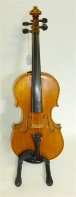 Lot 1083 - A 20th Century Violin, labelled 'William H. Luff, London, 1985', with makers paper label, 357mm one