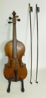 Lot 1088 - A 19th Century German Violin, labelled 'Antonius Stradivarius Cremonensis Faciebat Anno 1721', with