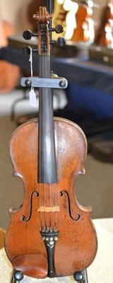 Lot 1089 - An 18th Century Tyrolean Violin, no label, with 357mm one piece back, ebony tuning pegs,...