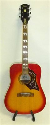 Lot 1095 - Three Acoustic Guitars - Ibanez Model No.620, with sunburst cherry finish, Freshman 'Stargazer'...