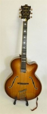 Lot 1096 - A Hofner 'Committee' Jazz Guitar, serial number 2992, with curved spruce top, birds eye maple...