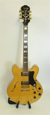 Lot 1101 - A Gibson Epiphone 'Sheraton' Semi Acoustic Guitar, made in Korea, serial number S93110138, with...