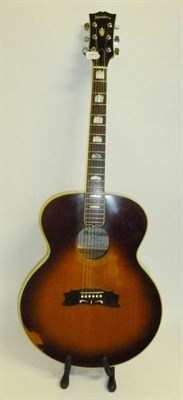 Lot 1105 - A Japanese Moridaira Acoustic Jumbo Guitar, model no.WJ 1020S, with sunburst finish, spruce...