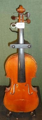 Lot 1116 - A 20th Century Italian Violin, labelled 'Antonio Lorenzi, di San Raffaelo No.1454', with a...