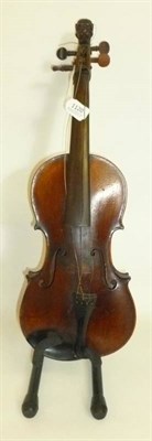 Lot 1120 - A 19th Century German Violin,  Mittenwald circa 1880, no label, with 353mm one piece back, the...