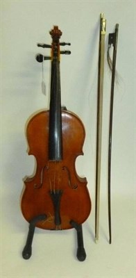 Lot 1127 - A 20th Century Eastern European Violin, no label, with 360mm two piece back, ebony tuning pegs,...