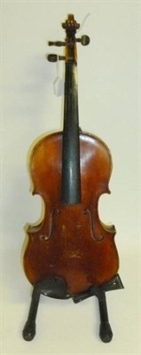 Lot 1130 - A 19th Century German Violin, labelled 'Antonius Straduarius Cremonensis Faciebat Anno 1735',...