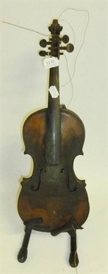 Lot 1132 - A 19th Century Tyrolean Violin, labelled 'Antonius Straduarius Cremona 1690', with a 358mm two...