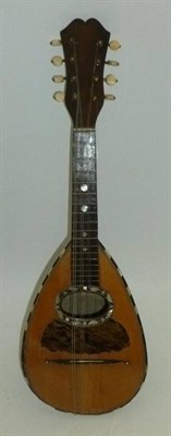 Lot 1133 - A 19th Century Neapolitan Oval Backed Eight String Mandolin by Michele Maratea, with makers...