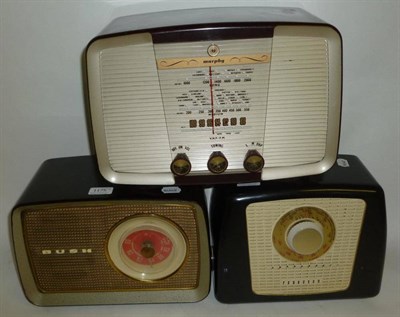 Lot 1175 - Five Vintage Valve Radios - Roberts K6GO, Ferguson 352U, Murphy A372, Bush VHF 90A and a...