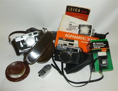 Lot 1184 - A Leica M3 Rangefinder Camera No.978020, in chrome, circa 1959, with a collapsible bayonet...