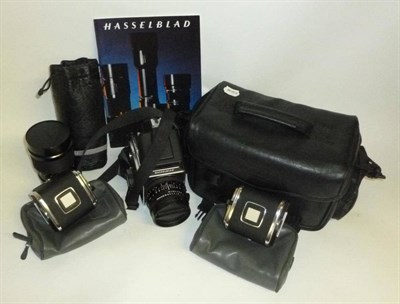 Lot 1204 - A Hasselblad 500C/M SLR Camera Outfit, with Carl Zeiss Planar f2.8/80mm lens No.7174657, Carl Zeiss