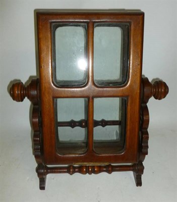 Lot 1215 - A Victorian Walnut Table Top Display Case, possibly for a photograph album, the vertical...