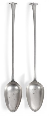 Lot 379 - A Pair of George III Silver Basting Spoons, Hester Bateman, London 1775, Onslow pattern with a...