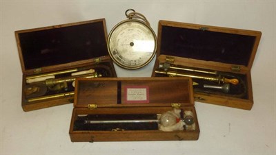 Lot 1051 - Two 19th Century Brass Enema Sets -  Maws No.55 & Reads Patent, in mahogany cases; A Cased...