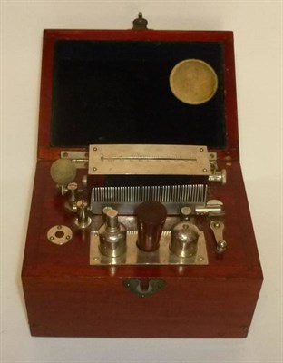 Lot 1065 - An Early 20th Century Mahogany Cased Electrical Hair Treatment System, with chrome fittings and...