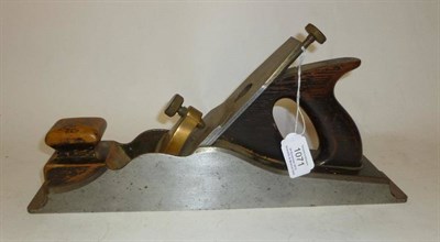 Lot 1071 - A Norris 14 1/2inch Adjustable Steel Panel Plane, with walnut infill and handle, brass lever...