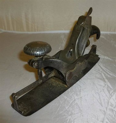 Lot 1080 - An Early Stanley No.113 Steel Compass Plane, the adjuster stamped 'Stanley Rule & Level Co.',...