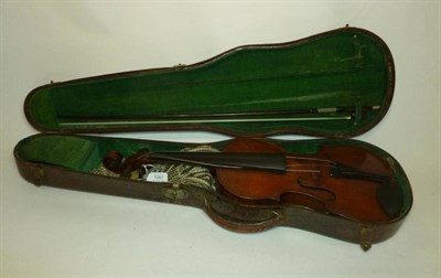 Lot 1087 - A 19th Century French Violin, labelled 'Antonius Stradivarius Cremonena, faciebat anno 1698',...