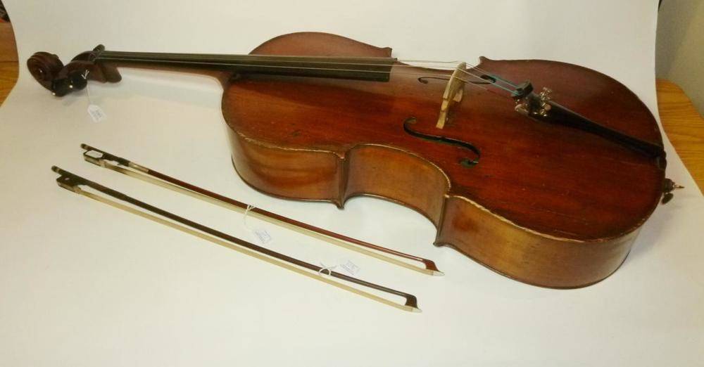 Lot 1091 - An 18th Century Violoncello, possibly English, with hand written 'Peter Wamsley' label, 737mm...